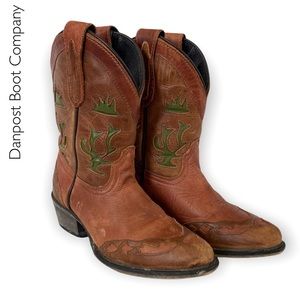 Dan Post Children’s Leather Cowboy Cowgirl Boots Size 11